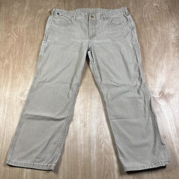 Carhartt FR Women’s Tan Rugged Flex Canvas Pants Size 38x28 - Picture 1 of 7